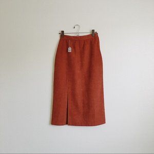 Vintage High Waist Burnt Orange Skirt